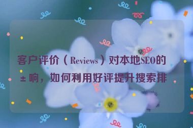 客戶評(píng)價(jià)（Reviews）對(duì)本地SEO的影響，如何利用好評(píng)提升搜索排名