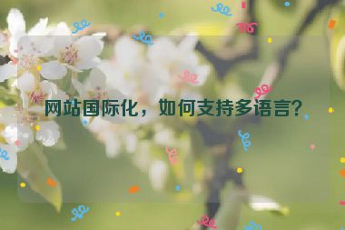 網(wǎng)站國際化，如何支持多語言？