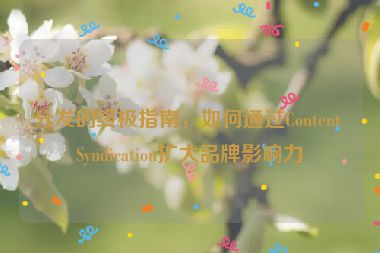 分發(fā)的終極指南，如何通過Content Syndication擴大品牌影響力