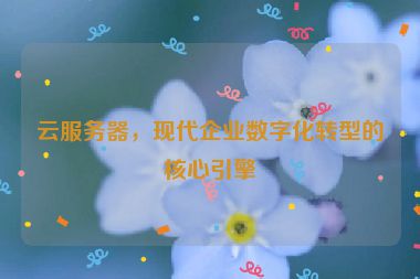 云服務器，現代企業(yè)數字化轉型的核心引擎