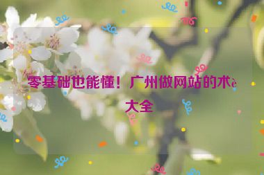 零基礎(chǔ)也能懂！廣州做網(wǎng)站的術(shù)語大全