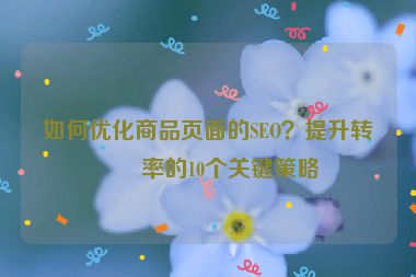 如何優(yōu)化商品頁面的SEO？提升轉(zhuǎn)化率的10個關(guān)鍵策略