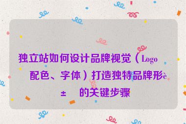 獨(dú)立站如何設(shè)計(jì)品牌視覺（Logo、配色、字體）打造獨(dú)特品牌形象的關(guān)鍵步驟