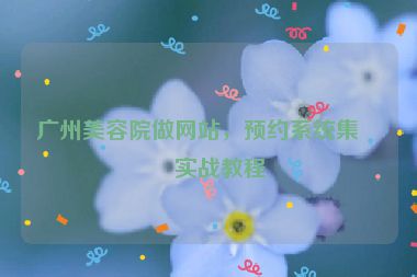 廣州美容院做網站，預約系統(tǒng)集成實戰(zhàn)教程