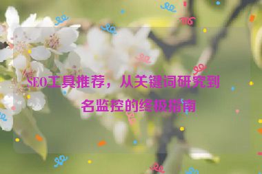 SEO工具推薦，從關(guān)鍵詞研究到排名監(jiān)控的終極指南