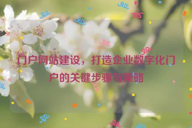 門戶網(wǎng)站建設(shè)，打造企業(yè)數(shù)字化門戶的關(guān)鍵步驟與策略