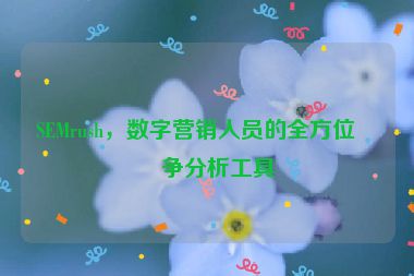 SEMrush，數(shù)字營銷人員的全方位競爭分析工具