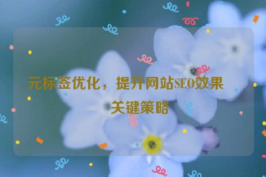 元標簽優(yōu)化，提升網(wǎng)站SEO效果的關鍵策略