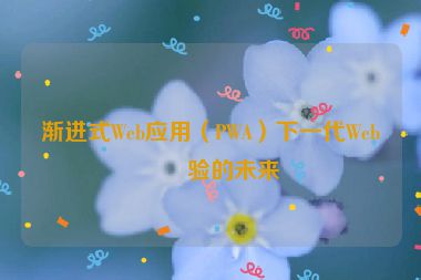 漸進式Web應(yīng)用（PWA）下一代Web體驗的未來