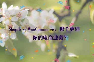 Shopify vs WooCommerce，哪個更適合你的電商業(yè)務(wù)？