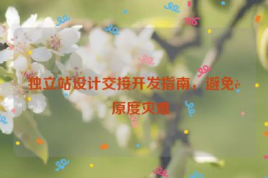 獨(dú)立站設(shè)計(jì)交接開(kāi)發(fā)指南，避免還原度災(zāi)難