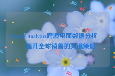 Google Analytics跨境電商數(shù)據(jù)分析，提升全球銷售的關(guān)鍵策略