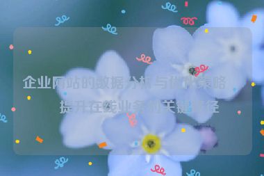 企業(yè)網(wǎng)站的數(shù)據(jù)分析與優(yōu)化策略，提升在線業(yè)務(wù)的關(guān)鍵路徑