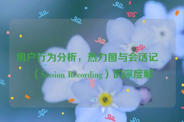 用戶行為分析，熱力圖與會話記錄（Session Recording）的深度解析